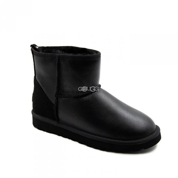 Ugg Classic Mini Zip Metallic Black (без камней)