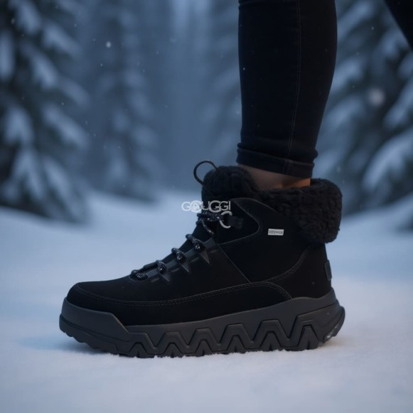 TerreTrail Cozy Lace Boot Black
