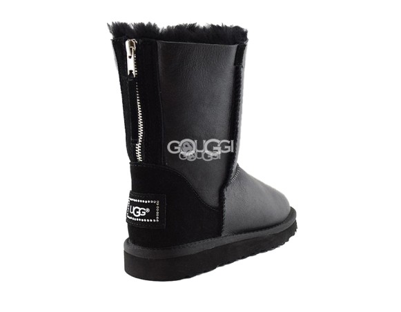 Classic Short ZIP Metallic Black