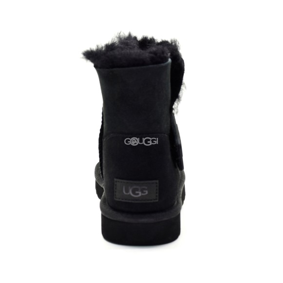 Ugg Mini Bailey Graphic Logo Suede Black