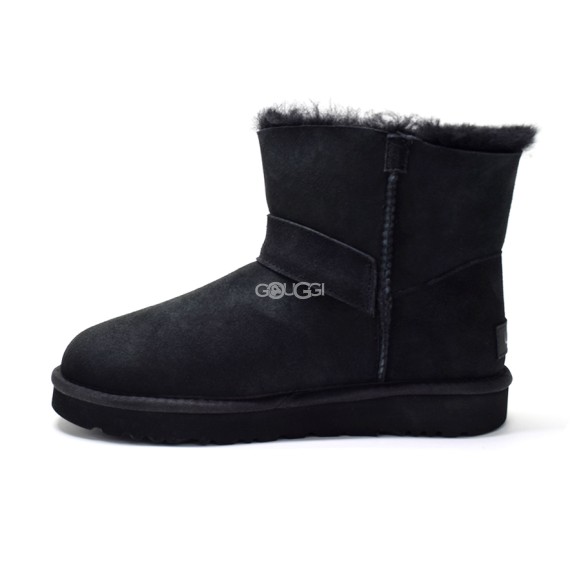 Ugg Mini Bailey Graphic Logo Suede Black